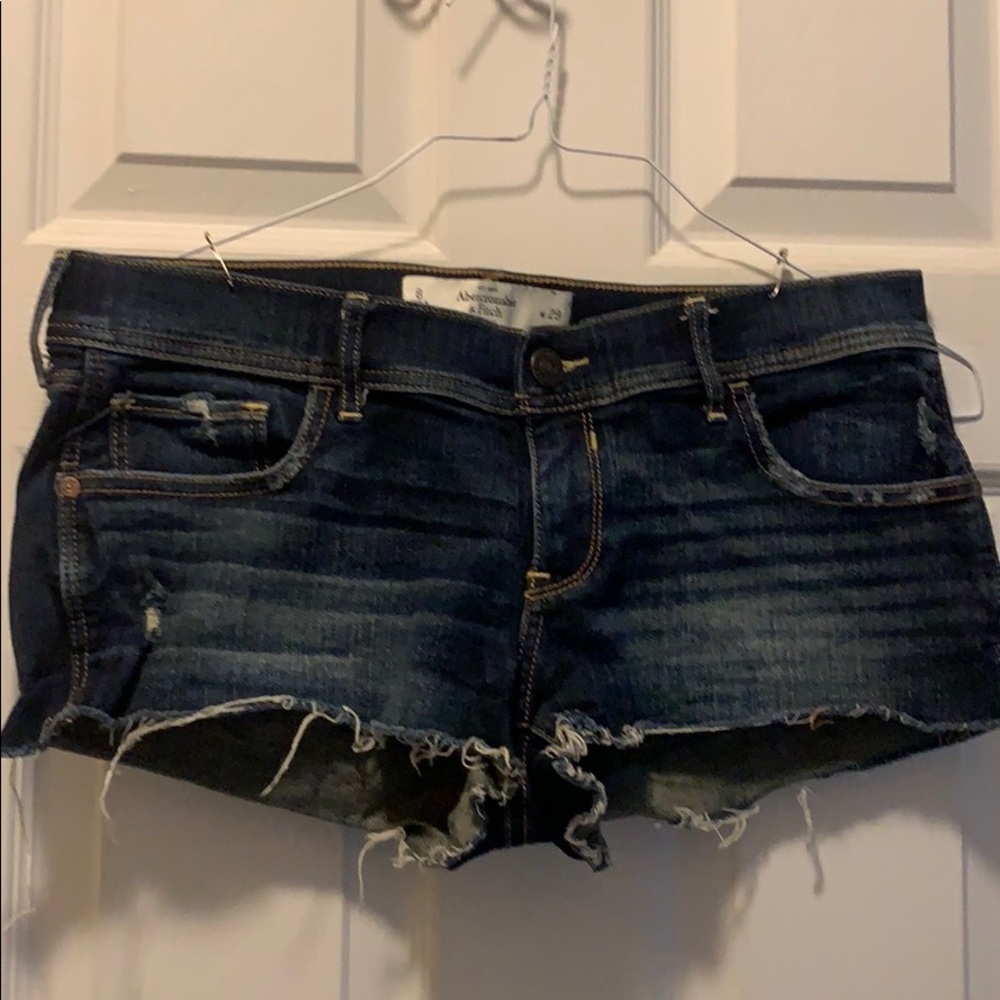 Abercrombie and Fitch distressed jean cutoffs